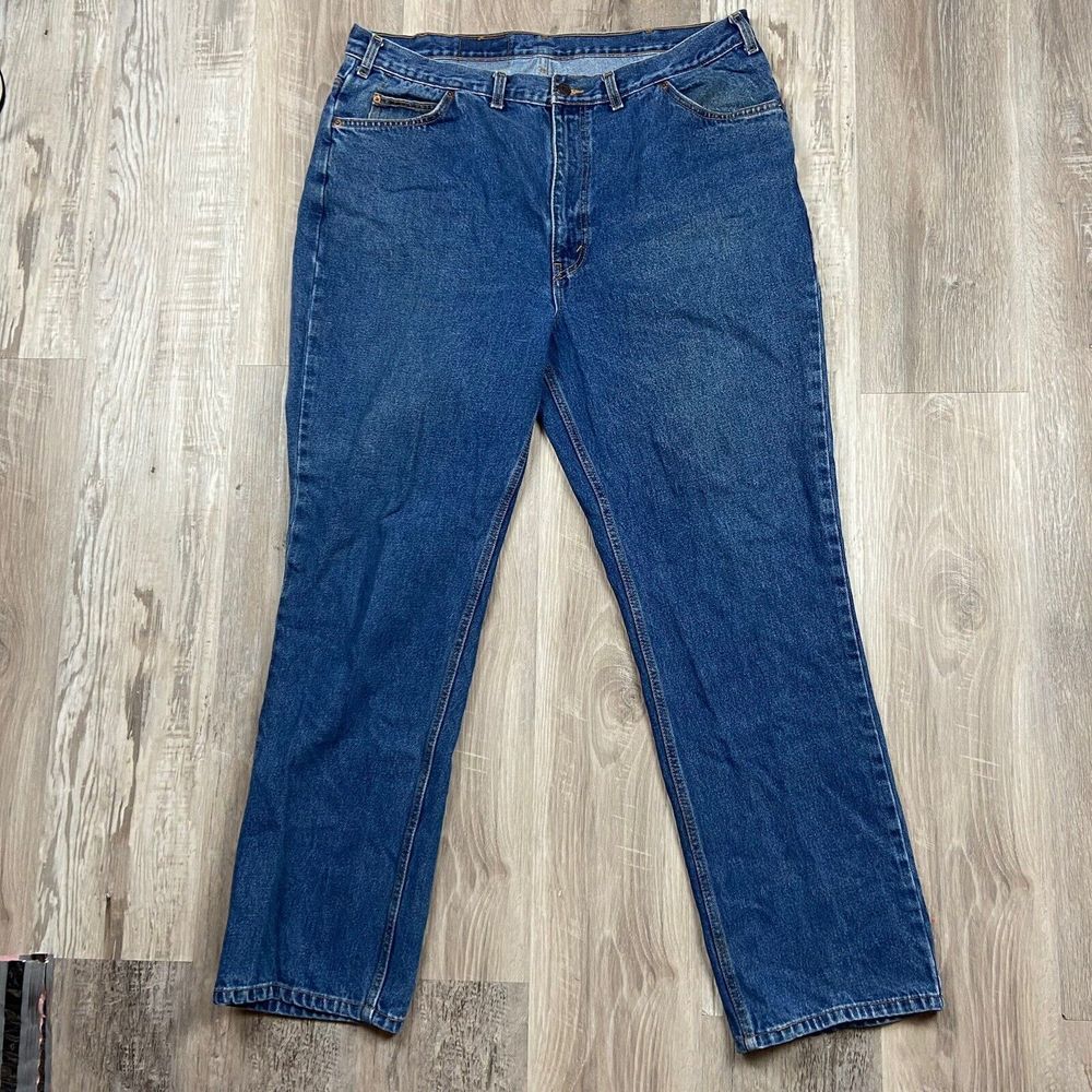 Vintage Levis 619 Mens 42x32 (Fits 39x32) Blue Jeans‎ Tapered Leg Orange Tab Y2K